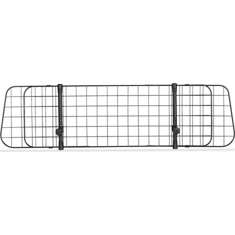 Relaxdays Dog Car Guard, Safety Gate, Separator, Universal Size, Large, Adjustable Width, HxW: 32 x 92-136 cm, Black (1/5)