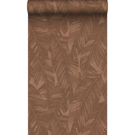 papier peint feuilles de bananier marron terracotta - Origin Wallcoverings (1/5)
