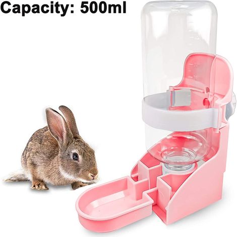 Bouteille d'eau suspendue automatique pour lapin, distributeur d'eau anti-fuite pour lapin, chinchilla, cochon d'Inde, hérisson, furet (1/4)