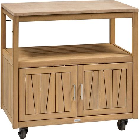Mobile cucina estivo lodgia 2 ante 50x87cm in legno di acacia - Hespéride