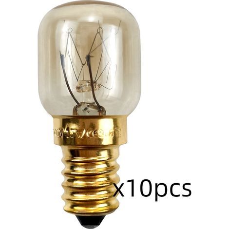 Lot de 10 ampoules de four a culot E14 25 W, ampoule a incandescence blanc chaud angle de faisceau 360° (1/2)