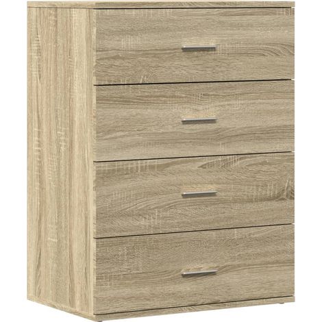 Credenza credenza cassettiera mobile contenitore organizer cucina soggiorno soggiorno Sonoma 60 x 39 x 80 cm derivati del legno marrone 020031618