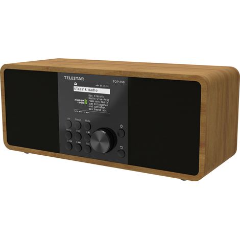Telestar TOP 250 Holz Internet Kofferradio DAB+, Internet, UKW WLAN, USB, UKW, Internetradio, DAB+,