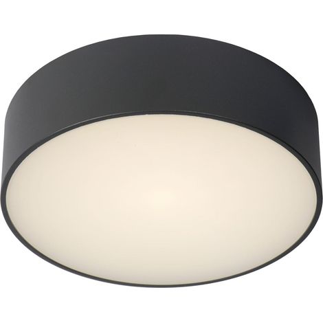 Plafonnier LED Lucide Roxane 10W 2700K blanc Ø25cm IP54 (1/2)