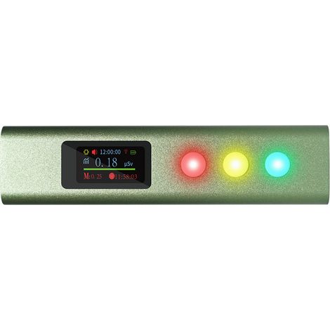 Détecteur de rayonnement nucléaire haute sensibilité avec alarme acoustique et visuelle, compteur Geiger et moniteur de rayonnement (1/5)