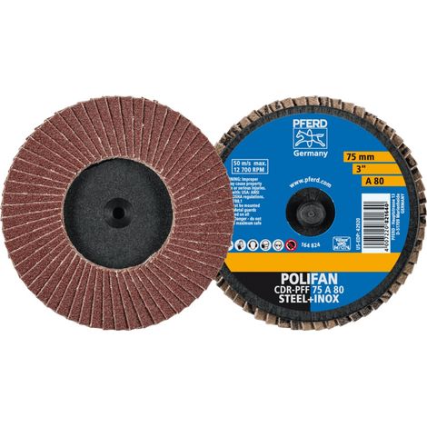 PFERD TOOLS COMBIDISC Korund Mini-POLIFAN CDR Ø 75 mm A80 für universelle Anwendungen 10 Stk (1/5)