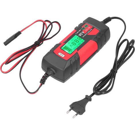 Chargeur de Batterie Automobile Intelligent 6V/12V avec Écran LCD et Prise Européenne 220-240V - Maintenance Automatique (1/5)