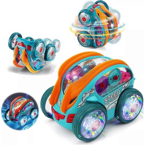 Voiture électrique Speedlite Dynamic Gear Powered avec lumières LED, voiture jouet lumineuse pour enfants (1/4)