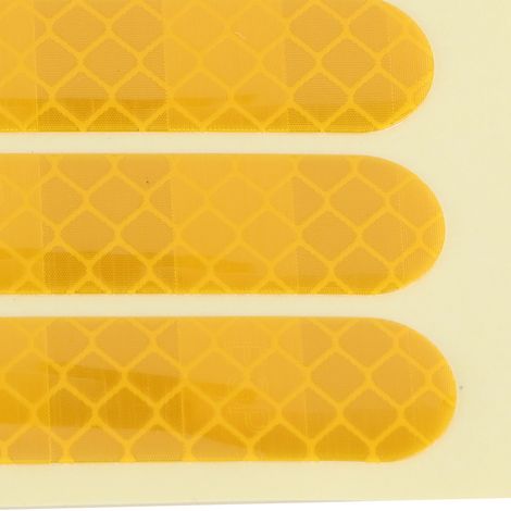 4 Autocollants Réfléchissants Avant/Arrière pour Roues de Trottinette Électrique Ninebot G30, Jaune