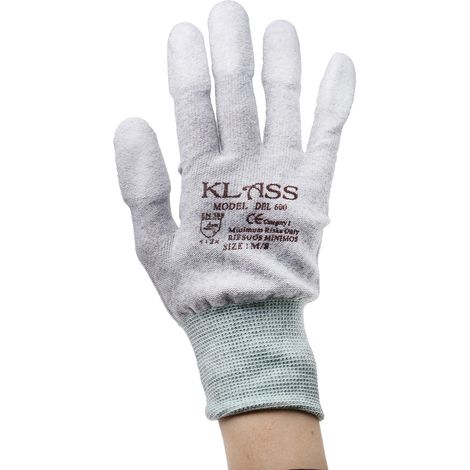 Gants de manutention RS PRO taille 8, M, Antistatique, 20 gants, Gris ( Prix pour Sachet de 10 ) (1/2)