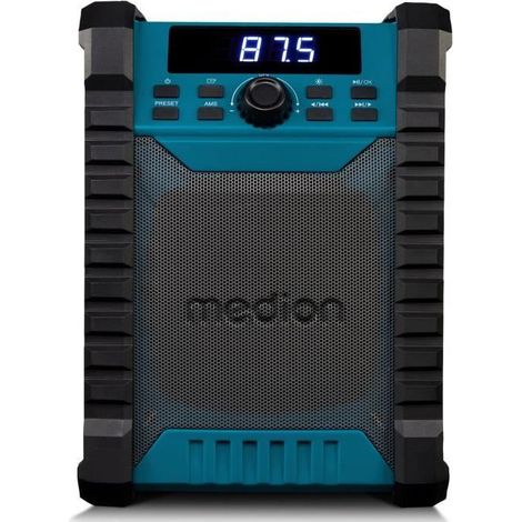 Radio de chantier MEDION LIFE E65895 MD 43895 Bluetooth 5.4 IP54 10 W Noir/Bleu (1/5)