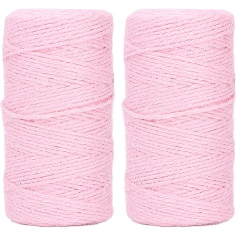 2 Pièces Corde Coton Rose Léger Durable Confortable Outil DIY Respirant (1/5)