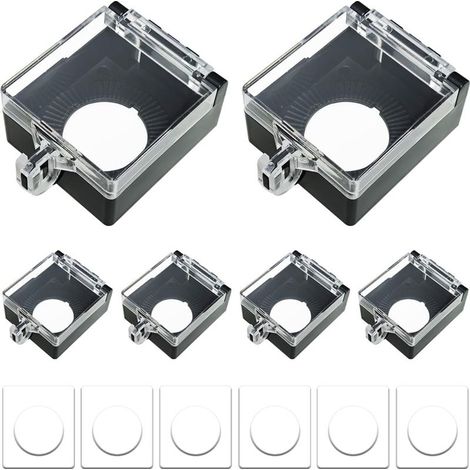 6 pièces Cache interrupteur pour bouton poussoir d'alimentation, protection anti poussière de 22 mm, pour interrupteur à verrouillage (1/5)