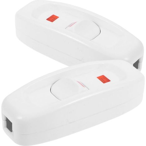 Variateur de Lumière LED pour Lampe de Chevet et Murale Lot de 2 Interrupteur à Bouton-Poussoir Rétro avec Témoin Lumineux 250V 10A Remplacement pour Accessoires Électriques (1/5)