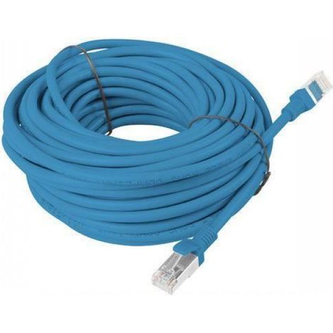 Cable Rj45 - Cat 5e Utp 15 M Bleu - Pour Installation Réseau Fixe Ou Mobile - 1 Pièce (1/2)