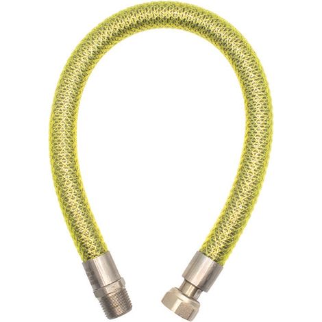Tuyau flexible pour raccordement au gaz avec connecteur 1/2 "mf l1250mm uni en14800