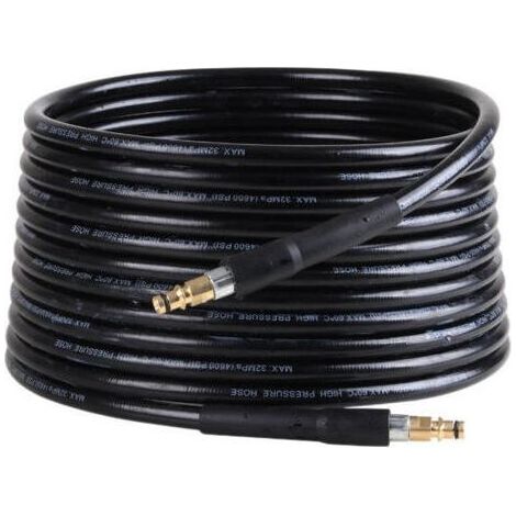 Tuyau de rechange pour nettoyeurs haute pression Kärcher K2 K3 K4 K5 K6 K7, tuyau de nettoyage haute pression avec raccord rapide et attache rapide – 6 m (1/5)