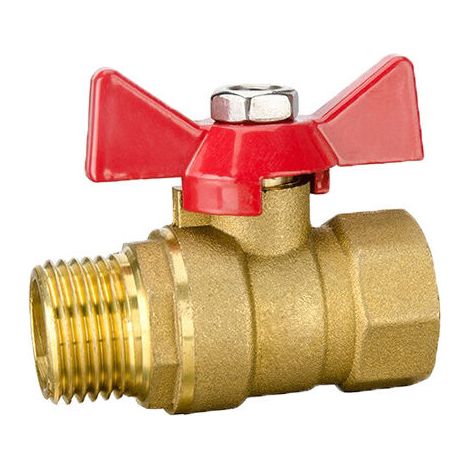 Male/Female ball valve Butterfly handle Optimal water flow full passage Reinforced sealing and easy maintenance thanks to double safety, O-ring and stuffing box