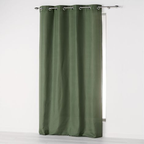 Douceur D'Intérieur – Rideau à œillets microfibre 140 x 280 cm – Couleur kaki – Finition élégante pour décoration intérieure – Prêt-à-poser (1/3)