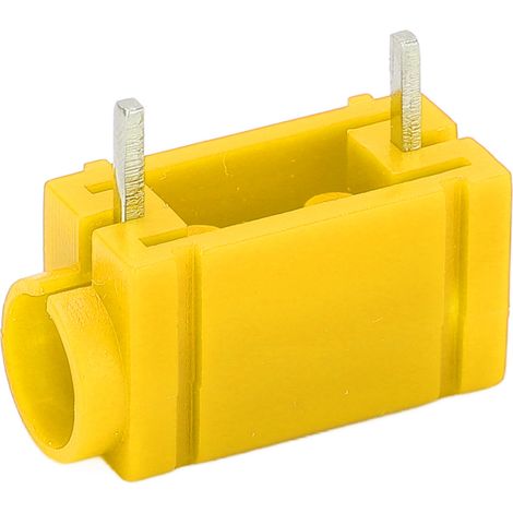 Lot de 5 prises bananes professionnelles en laiton nickelé de 4 mm pour multimètre, compatibles avec les panneaux de circuits imprimés. Couleur : jaune. (1/5)