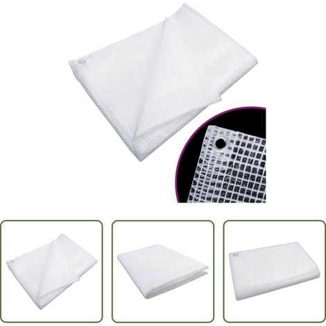 vidaXL Bâche de jardin - Bâche de gaze 140 g/m² 6x10 m Blanc (1/5)