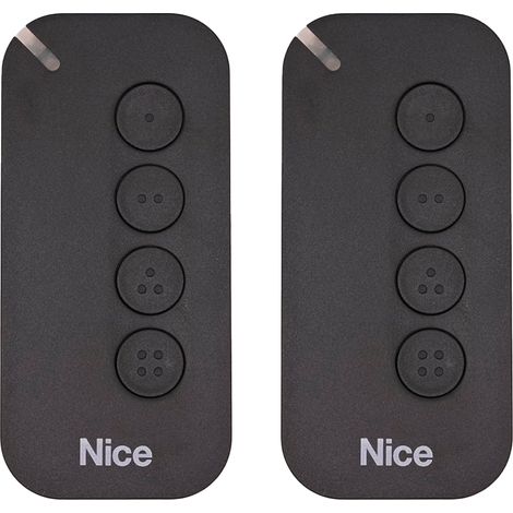 NICE MyGO4 - Lot de 2 Télécommandes Officielles 4 Canaux pour Portail et Garage - Remplace Flor-S, One et Flore - 433,92 MHz - O-Code 72 Bits Rolling Code - Portée jusqu'à 100 m - (1/5)
