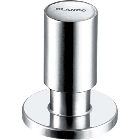 Blanco – Bouton de commande excentrique en métal chrome – Commande par traction – Compatible avec systèmes de vidage InFino® et standards – Hauteur 50-65 mm