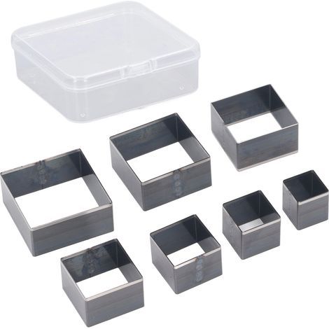 Ensemble de 7 Matrices de Découpe du Cuir, Poinçon Creux, Découpe Soignée, Plusieurs Tailles, Technologie de Soudage par Points Manuel ou Couches de Tissus et de Cuir. (1/5)