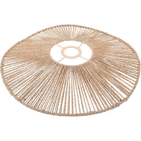 Abat-jour rétro tissé, suspension vintage en corde de papier faite main, pour salle à manger (1/5)