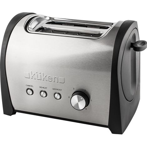 Toaster aus Edelstahl mit 2 Schlitzen und 800 W