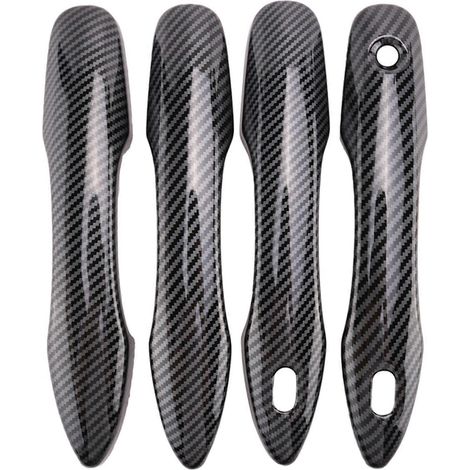 Garniture de protection latérale en fibre de carbone pour poignées de porte extérieures Toyota Corolla Hatchback (2019-2023).