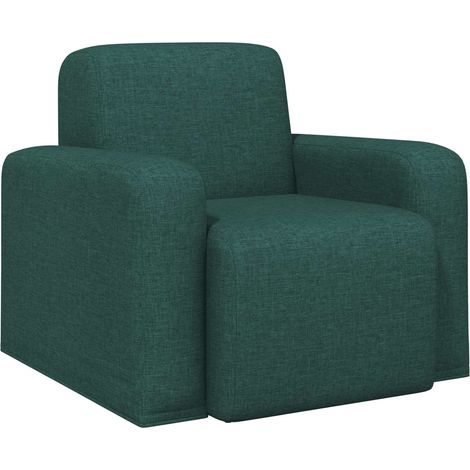 Sillón Verde oscuro Tela vidaXL (1/5)