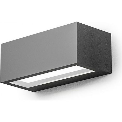 Applique esterno gea led ruhm led ip65 ges970 lampada parete biemissione moderna