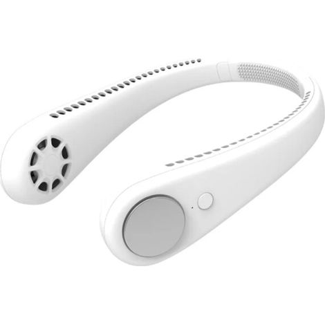 Ventilateur de cou - Ventilateur portable rechargeable avec cordon de cou Blanc (1/5)