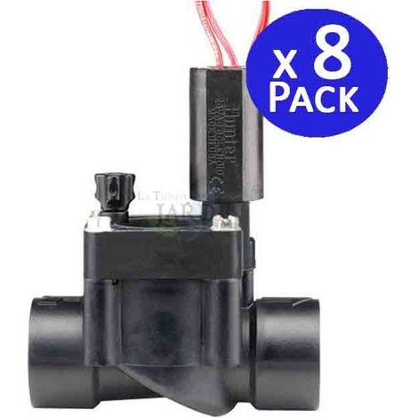 Lot de 8 Électrovanne d'arrosage Hunter PGV-100, 24V 1'', pour les programmeurs électriques