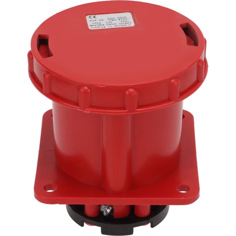 Prise industrielle 63A 4 broches étanche IP67 coque PP encastrée connecteur 220‑380V 240‑415V (1/5)