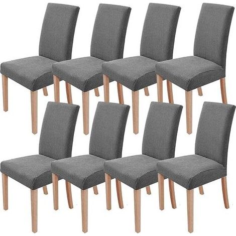 TAISHENGDA Coprisedie elasticizzati, set da 8 pezzi, removibili e lavabili, ideali per sale da pranzo moderne, protezioni elastiche per sedie, decorazioni per uffici, banchetti e feste di matrimonio ( (1/5)