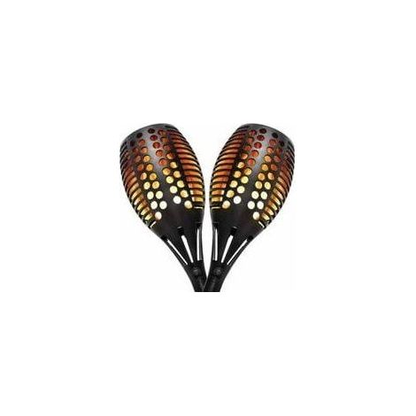 Éclairage torche solaires d'extérieur, jardin, Décoration de Jardin, lampe flamme solaire étanches à 96 LED avec de Effet Flamme, Étanche IP65 (2 pièces) - RWLampe solaire (1/3)