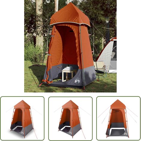 The Living Store WC-Zelt Grau und Orange Wasserdicht - Campingzelt - Toilettenzelt - Duschzelt - Umkleidekabine - Wasserspruebausstattung (1/5)