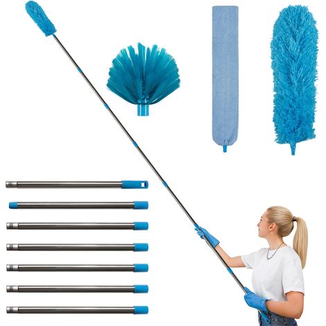 Plumeau Poussière Télescopique 3,1 m avec Kit Complet, Tête de Loup Télescopique Flexible, Brosse Fente (1/5)