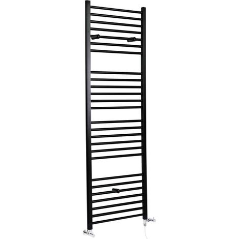 Hudson Reed Nox - Sèche-Serviettes Design Mixte Moderne Plat - Noir - 180 cm x 60 cm
