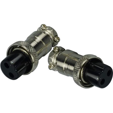 Connecteur femelle d'air pour fiche d'aviation à 2 broches 16-2P, adapté pour la torche de soudure TIG et la torche de coupe au plasma, paquet de 2 (1/5)