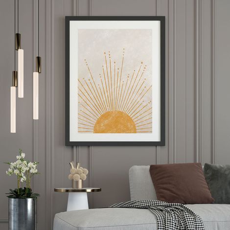 Affiche / Poster - Soleil Boho - 50x70 cm - Bordure Noire et Blanche (1/5)