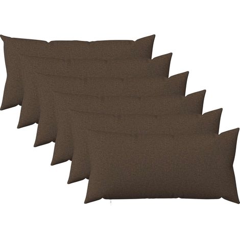 Coussin avec oreiller HEERLEN 6 pc Taupe Tissu – meuble de maison (1/5)