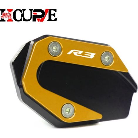 (YZFR3 Gold) Extension de béquille latérale CNC pour moto, compatible avec YAMAHA YZF-R3, YZF-R25, MT-03, MT-25, YZF MT R3 R25 maxpower (1/4)