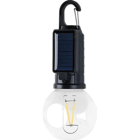 Lampe de Camping Rétro Portable Étanche à Énergie Solaire avec Crochet – Veilleuse LED Vintage Rechargeable pour Extérieur Tente et Jardin (1/5)