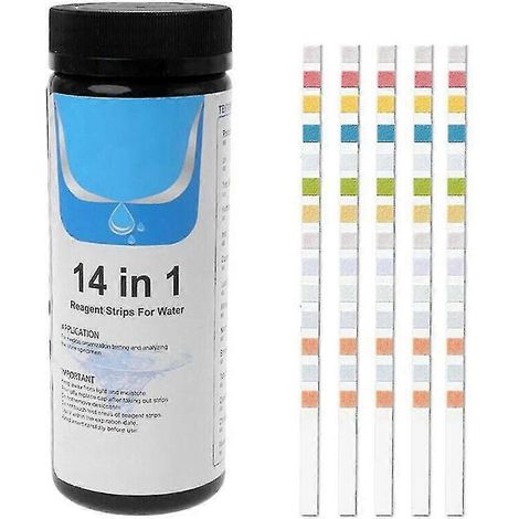Kit de test d'eau potable 14 en 1, compatible avec l'eau de puits et l'eau du robinet, kits de test 50/100. (1/5)