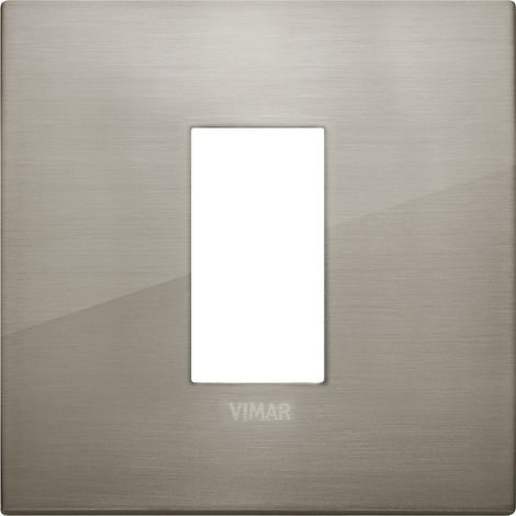 VIMAR - 19641.08 Placa de acero cepillado Classic 1M