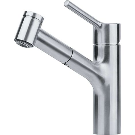 Franke Taros Neo - Miscelatore da lavello FC 6386.501 con doccetta estraibile, acciaio inox 115.0596.386 (1/5)