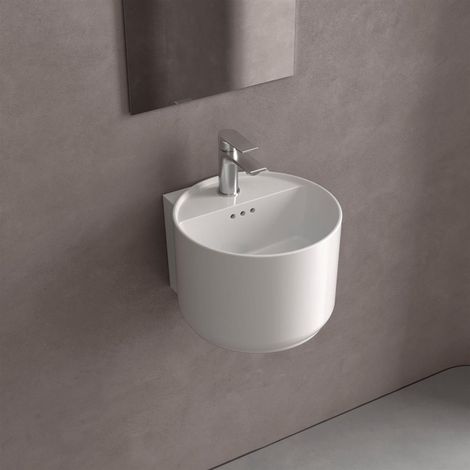 Lavabo MONOLITH MINI BLANC BRILLANT Ø 365 x 380 mm (1/3)